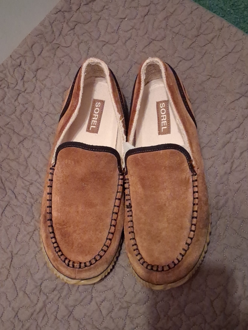 Sorel Men's Brown Suede Slip-On Moccasin S,z 10